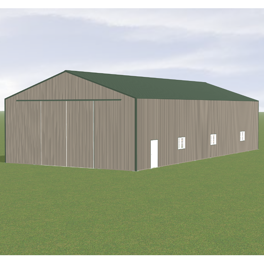 40x80x16 pole barn for agricultural or farm use.